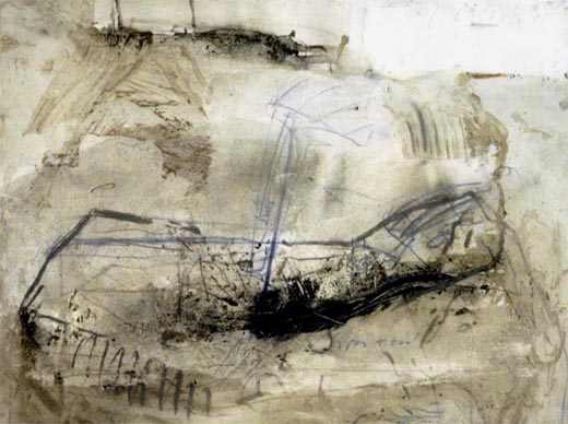 J&ouml;rg Miszewski - Malerei auf Leinwand / Landschaft o.T. Blau