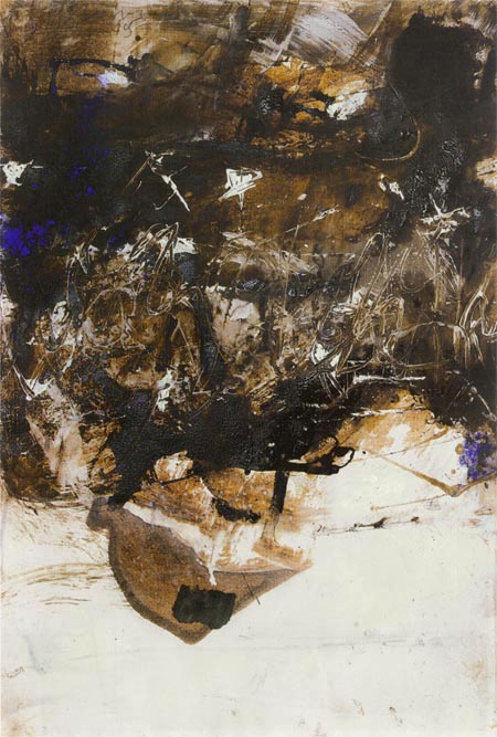J&ouml;rg Miszewski - Malerei auf Leinwand / Landschaft o.T. Blau