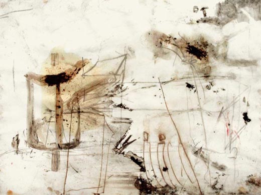 J&ouml;rg Miszewski Malerei auf Papier - &nbsp;Afrikanisches Detail IV