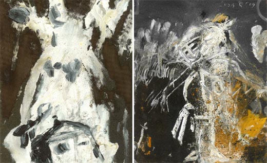 J&ouml;rg Miszewski Malerei auf Papier - Diptychon